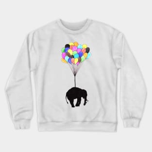 Elephant on balloons Crewneck Sweatshirt